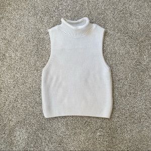 Missguided petite knit white high neck sweater